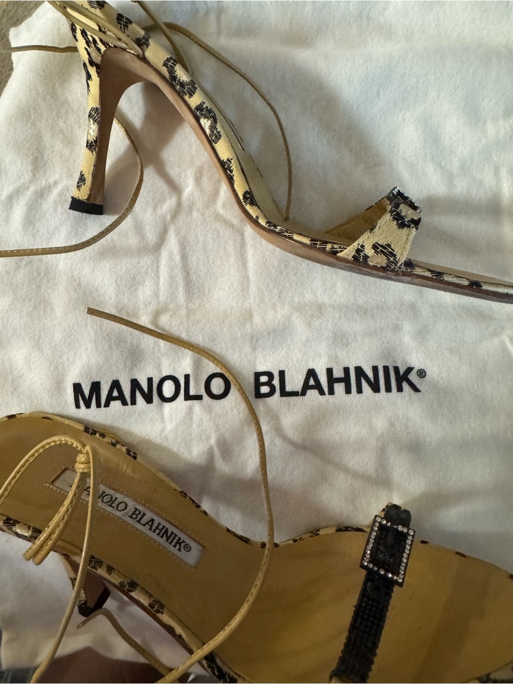 Manolo Blahnik 💯% Authentic Vintage pre-loved/EUC sexy Cheetah sandals -Size 36